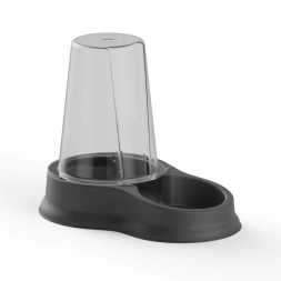 Mangeoire eau et nourriture 0.65l anthracite - PLASTIKEN