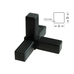 Raccord 4 voies renforcé croix 25 x 25mm ép.1,5mm - CQFD