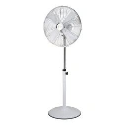 Ventilateur sur pied 40cm métal blanc