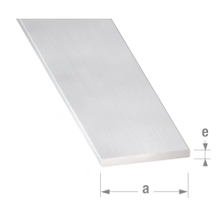 Profilé plat alu anodisé incolore 30 x 2 mm long 2,5m - CQFD