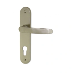 Poignée de porte NINA Zamak nickelé satiné cylindre 165mm - DT2000