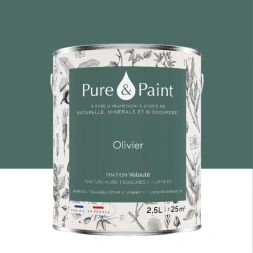 Peinture végétale velouté olivier 2.5L