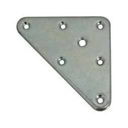 Platine triangle fixe 90 x 120mm M8 acier zingué - NORAIL