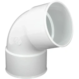 Coude d'évacuation à 87° femelle - femelle Ø 80 mm blanc