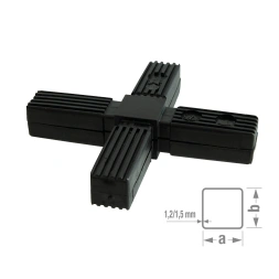 Raccord 4 voies renforcé 25 x 25mm ép.1,5mm - CQFD