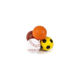 Mini balles mousse "sport" x 4 - 3,5 cm