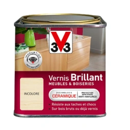Vernis brillant meubles & boiseries reflet incolore 0,5 L - V33