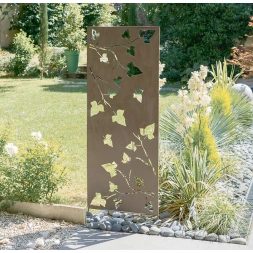 Panneau métal décoratif motif -- 1.5 x 0.6m brun - NORTENE