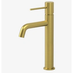 Mitigeur lavabo haut or brossé vidage Gala - OTTOFOND