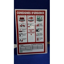 Panneau de consigne d'urgence