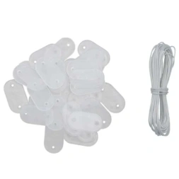 Fixation brise vue 30 platines transparent