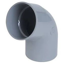 Coude d'évacuation à 87° mâle - femelle Ø 125 mm - INTERPLAST