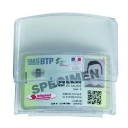 Porte badge sur casque de chantier - TALIAPLAST