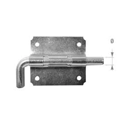 Verrou pistolet 10mm acier zingué - CQFD