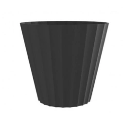 Pot à fleur 26cm doric anthracite - PLASTIKEN