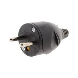 Fiche mâle 16A 2P+T - noir - ZENITECH