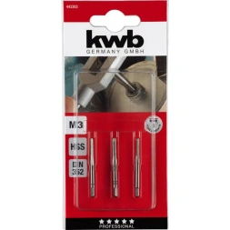 Taraud à main HSSM 3 LS 3 pièces - KWB
