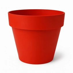 Pot fleur bordure 18cm mandarine