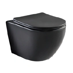 Cuvette suspendue COROLLA noir mat + abattant - GODART