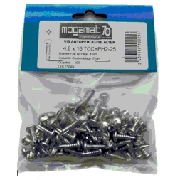 Vis auto perceuse TCC 4.2x16mm - 100 pièces - RIFIX