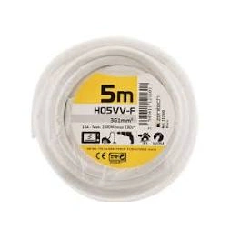 Câble d'alimentation électrique HO5VV-F 3G2,5 blanc Longueur 5m - INOTECH