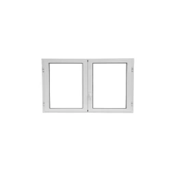 Fenêtre 2 battants ouverture à la Française aluminium blanc - ALUSINAN