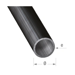 Tube rond acier PAF 12 x 1mm long 2m - CQFD