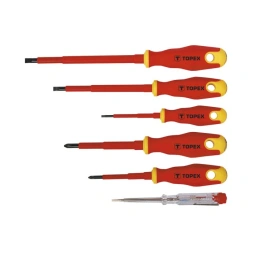 Tournevis isolé 1000V coffret de 6 pièces - TOPEX