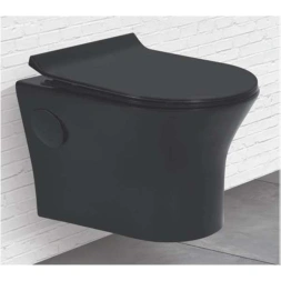 Cuvette suspendue abattant soft close noir mat