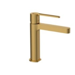 Mitigeur lavabo or brossé vidage inox Hanae - OTTOFOND