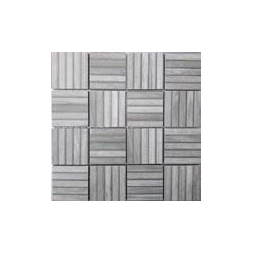 Mosaique Malla Landes Grey sur filet 30 x 30cm