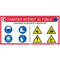 Panneau de chantier 10 en 1 - 800 x 400mm- TALIAPLAST