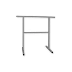 Tréteau fixe gris aluminium 74x39,5x74,5cm (DEEE0.27€) - CQFD