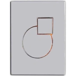 Plaque de commande Ronde Gris brillant