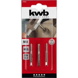 Taraud à main HSSM 4 LS 3 pièces - KWB