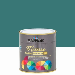 Laque Métisse brillant bleu maldives 0.5L - MAUVILAC