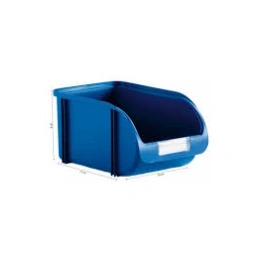 Boite de rangement 10cm titanium bleu - PLASTIKEN