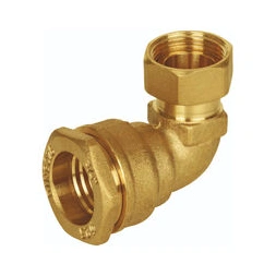 Coude laiton droit PEHD Ø25 femelle écrou libre 3/4