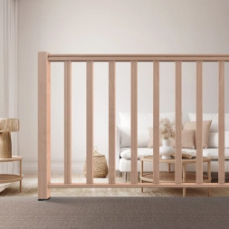 Balustrade bois Hecto hêtre kit de départ 1,5m