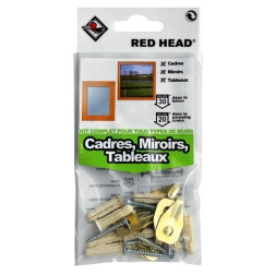 Cheville cadre miroir tableau cheville Ø6 + vis 3.5 x 30mm 8 UNITES -