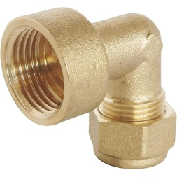 Coude femelle à compression 15/21 PER Ø10/12 - SOMATHERM