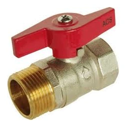 Vanne à sphère mâle femelle manette papillon 12/17- SOMATHERM