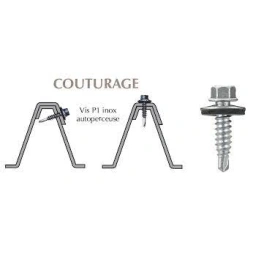 Fastovis couture tetinox Ø 6.3 x 22mm + joint vulca sachet de 100 unités