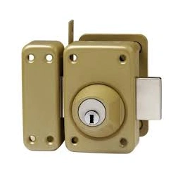 Verrou 2 entrées coffre bronze - VACHETTE