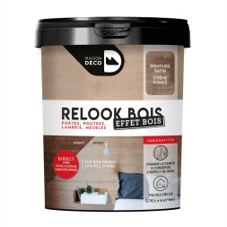 Peinture vernis protecteur relook bois effet bois chêne foncé 0.75 L