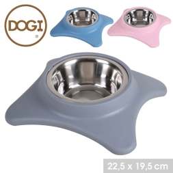 Gamelle pour chien inox 40cl avec support