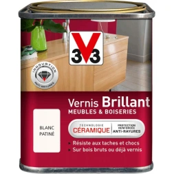 Vernis brillant blanc patine 0.25 L - V33