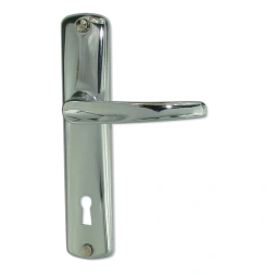 Poignée de porte BLOIS Zamak acier chromé serrure 165mm - DT2000