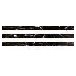 Décor Rel Stripe Carrara Albinegr brillo  20x60 1er choix (pièce)