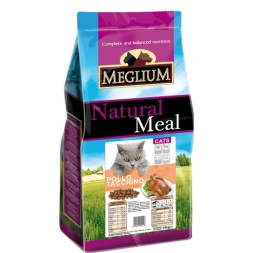 Croquette pour chat adulte 3 kg poulet et dinde - MEGLIUM